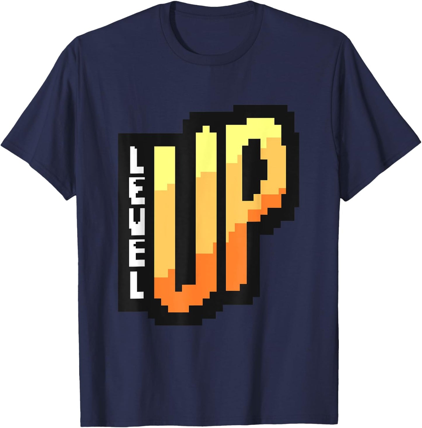 Retro Arcade Game Level Up 8-Bit Video Gamer Gift T-Shirt - T-Shirt | Navy
