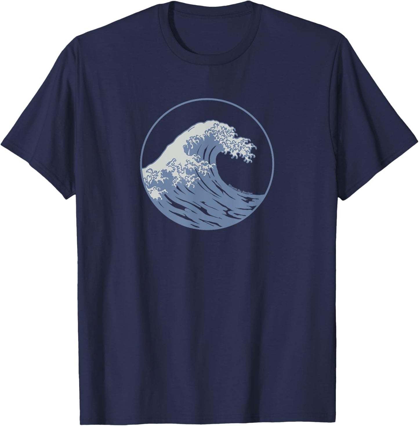 Great wave off Kanazawa Vintage surf Hawaii beach aesthetic T-Shirt - T-Shirt | Navy