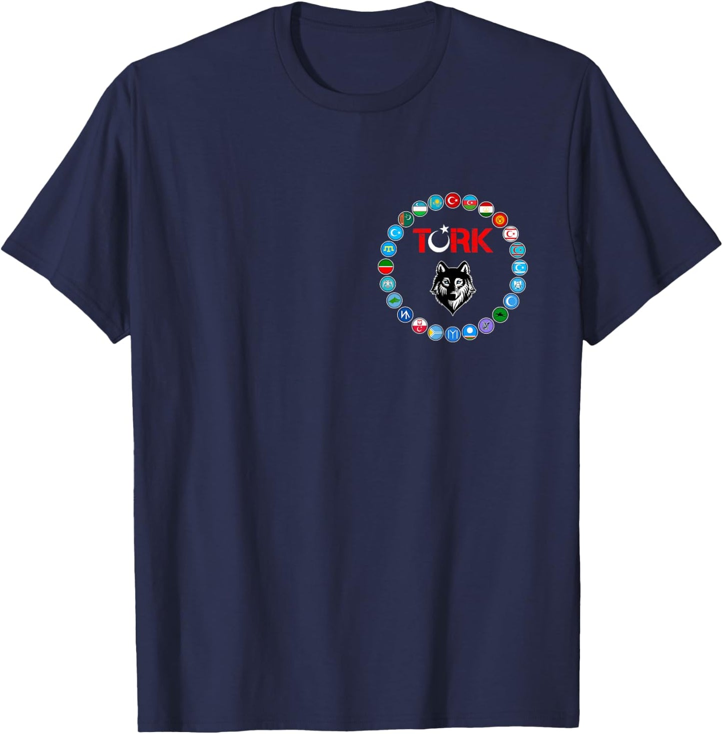 Kazakhstan,Gokturk,Turan,Turkey Flag,Turk Bayragi,Turkiye. T-Shirt - T-Shirt | Navy