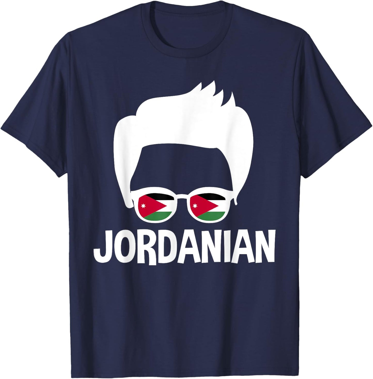 Jordanian Boy Silhouette Jordan Man Pride T-Shirt - T-Shirt | Navy