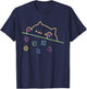 Neon Dice Cat Colorfull Paw Animal Cute Cat Funny Neon Men Women Girls Kids T-Shirt - T-Shirt | Navy