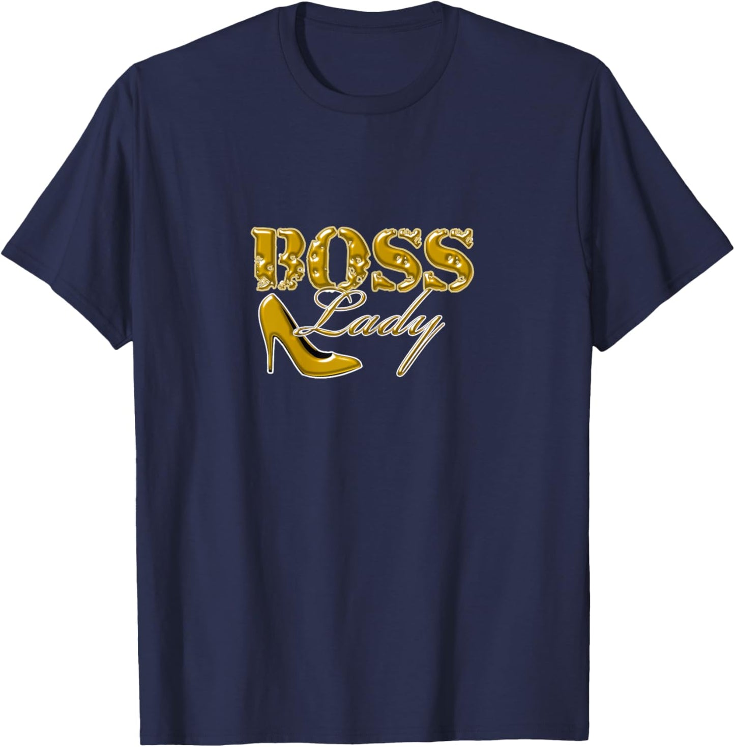 Boss Lady Gold High Heel T-Shirt - T-Shirt | Navy
