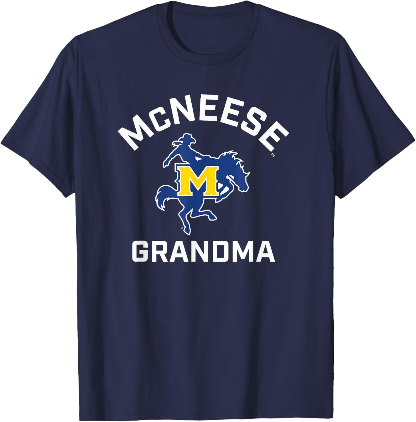 McNeese State University Cowboys Arched Grandma T-Shirt - T-Shirt | Navy