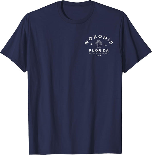 Nokomis Florida FL Beach Vacation Palm Trees Souvenir T-Shirt - T-Shirt | Navy