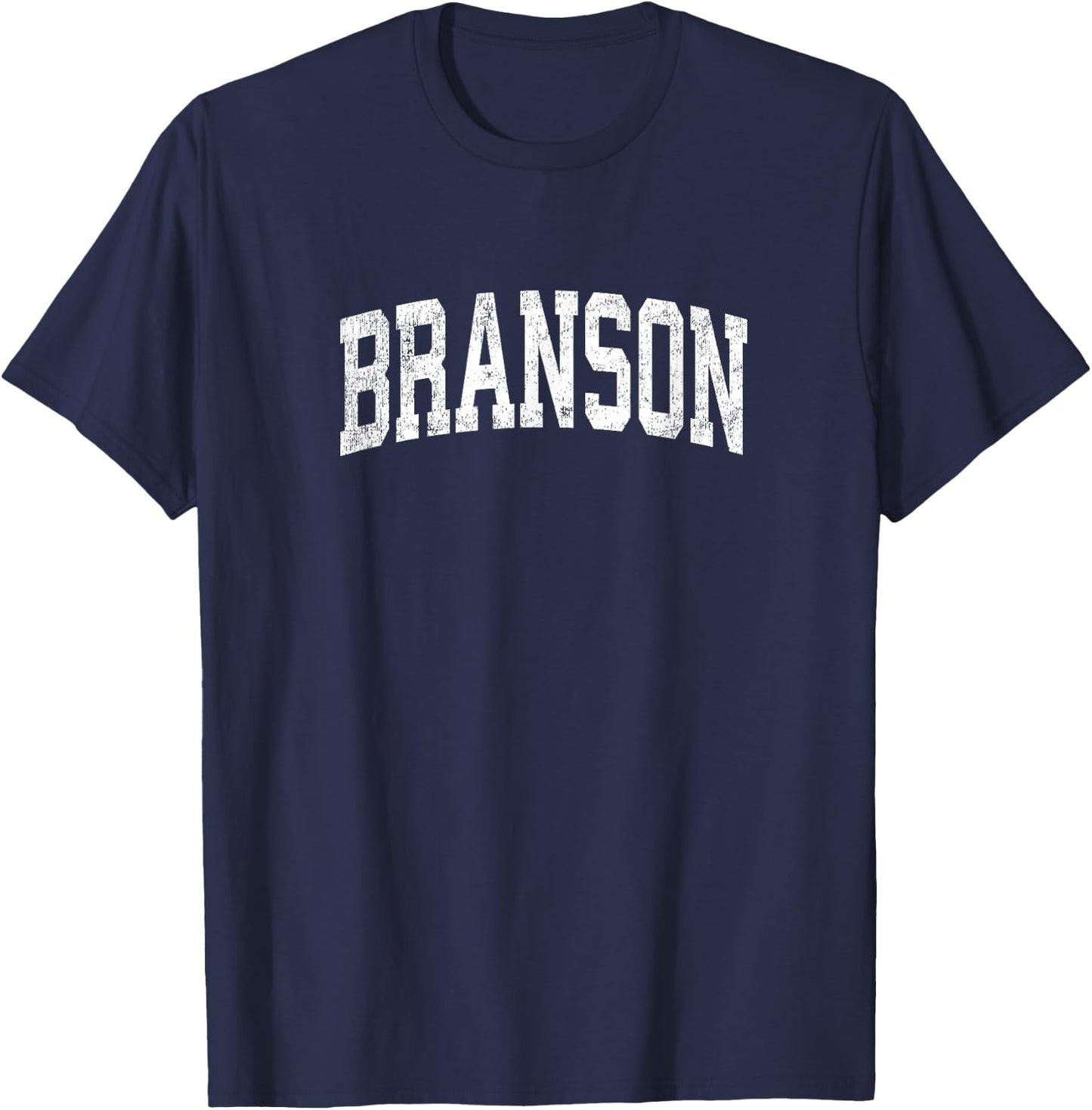 Branson Missouri MO Vintage Athletic Sports Design T-Shirt - T-Shirt | Navy