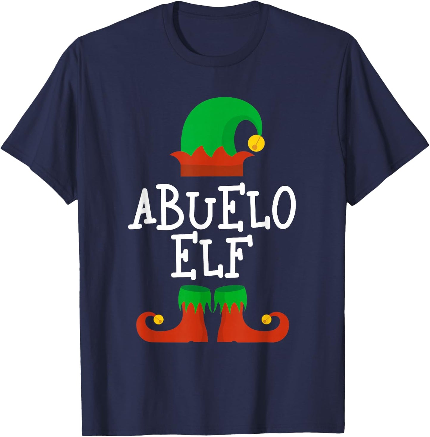 Family I'm The Abuelo Elf Christmas Pajama Matching Funny T-Shirt - T-Shirt | Navy