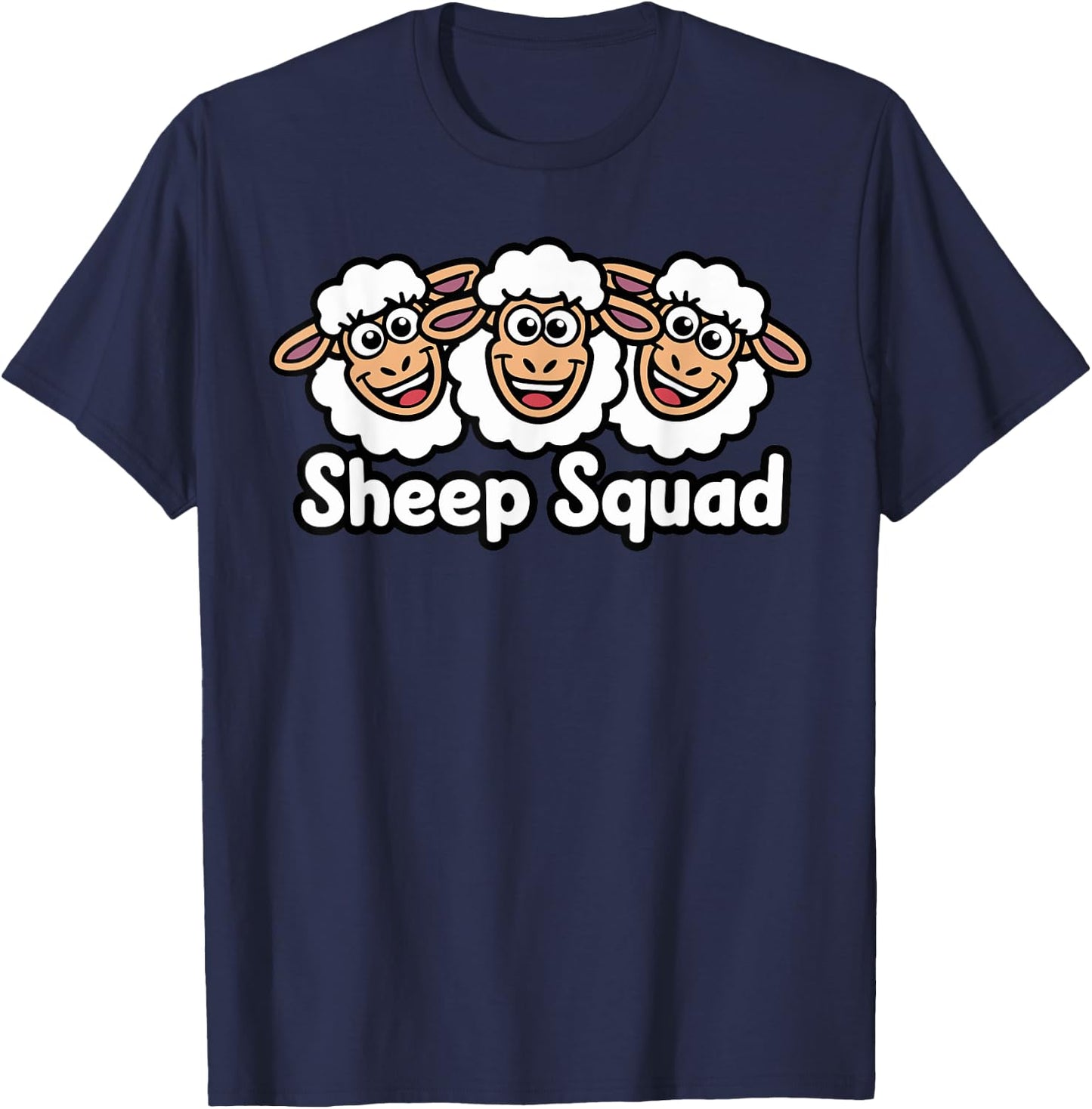 Sheep Squad for Sheep Lover Shirt | Cool Sheep T-Shirt - T-Shirt | Navy