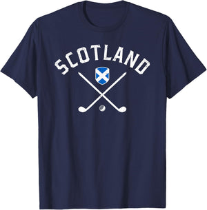 Scotland Golf - Scottish Flag Golf T-Shirt - T-Shirt | Navy