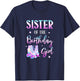 Sister of the Birthday Girl Rolling Skate Bday Theme Family T-Shirt - T-Shirt | Navy