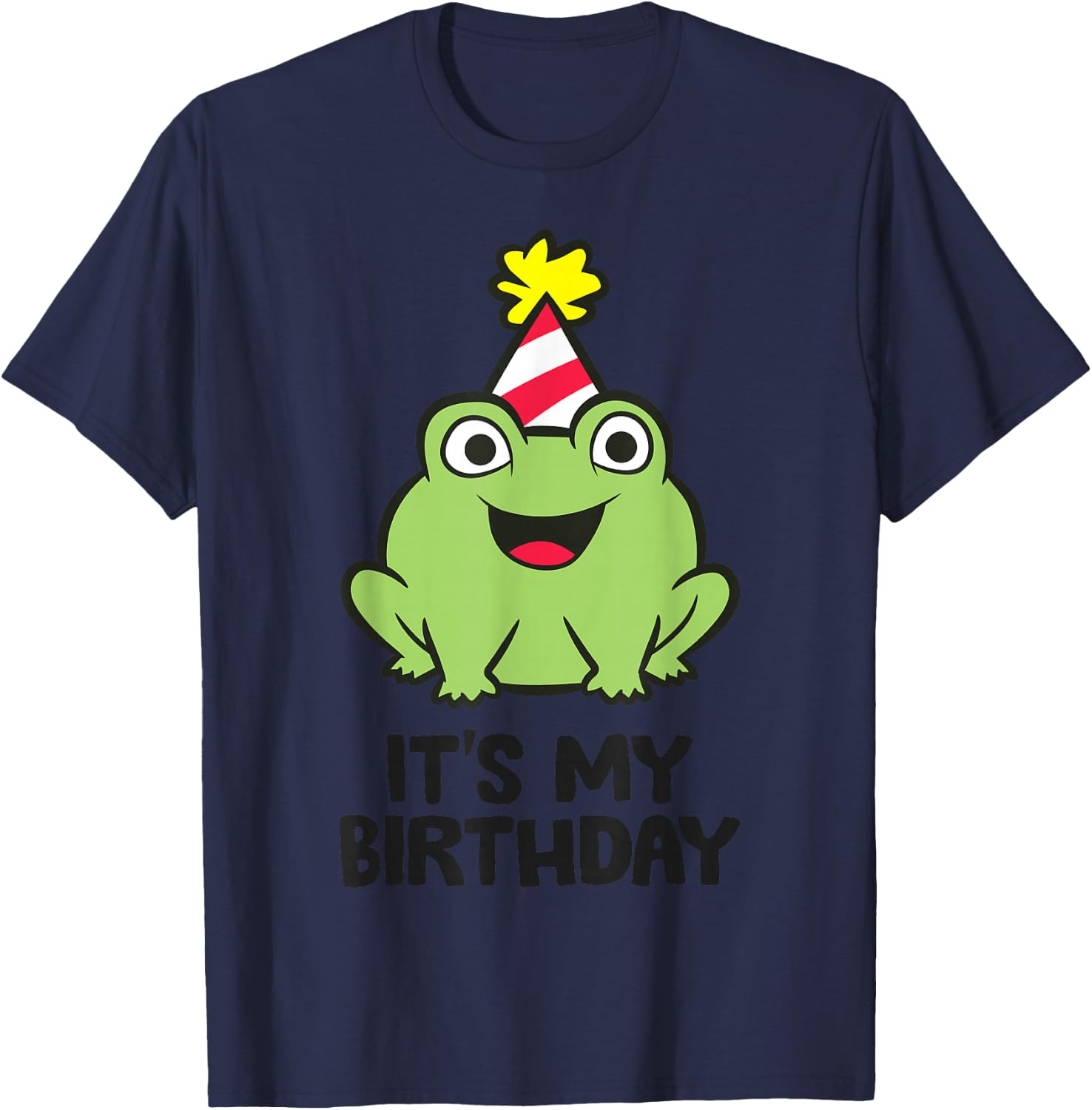 Its My Birthday Amphibian Frog Themed Birthday T-Shirt - T-Shirt | Navy