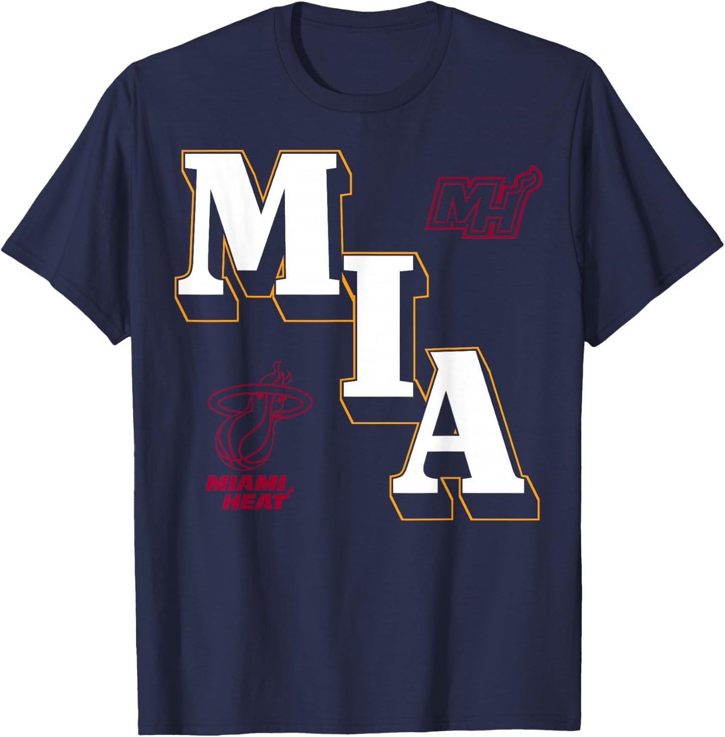 NBA – Miami Heat Angled Logo T-Shirt - T-Shirt | Navy