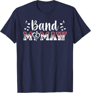 Band Mamaw Leopard Marching Band Mamaw Grandma T-Shirt - T-Shirt | Navy