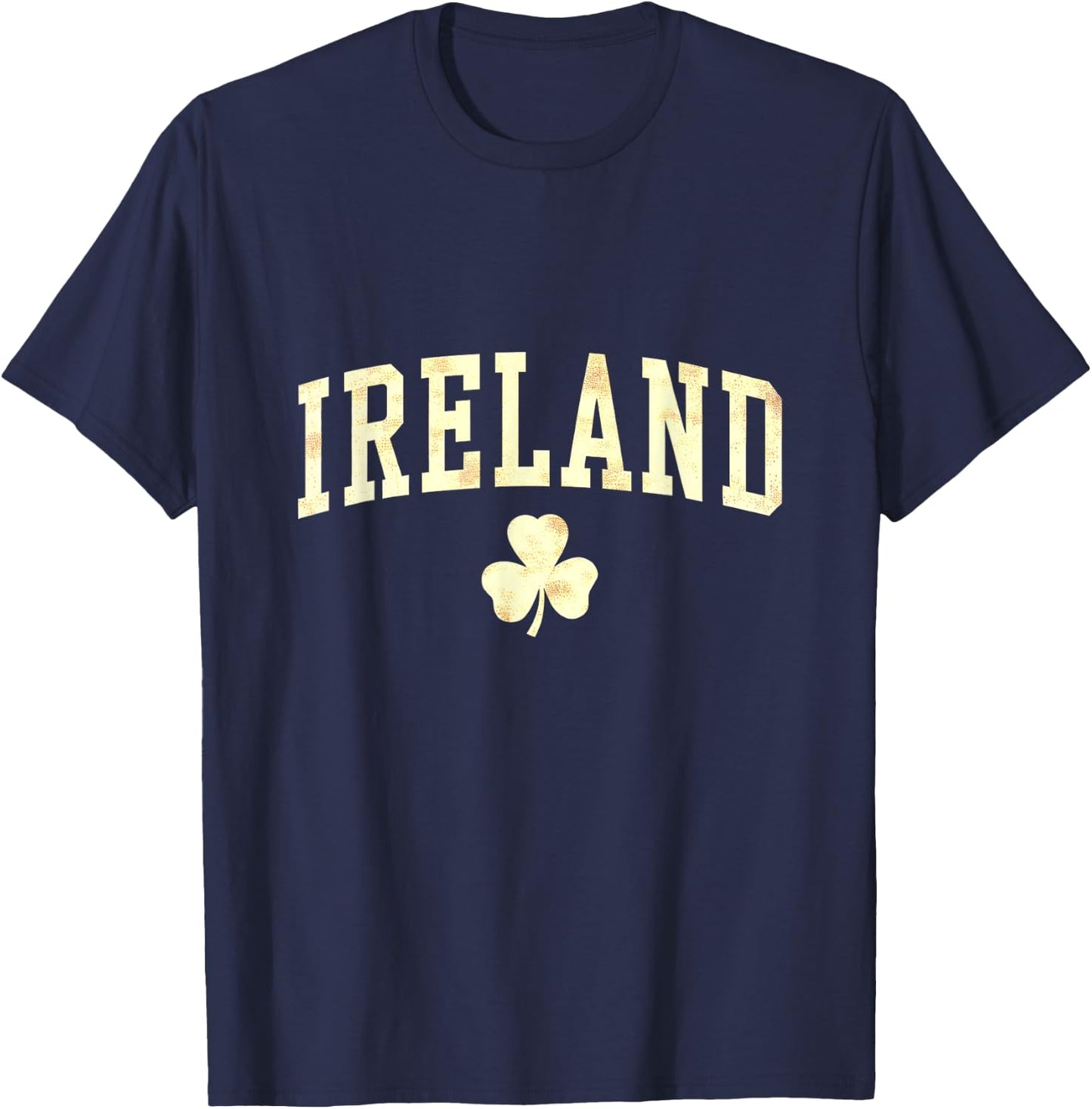 Ireland Shamrock Clover Irish Vintage St Patrick's Day T-Shirt - T-Shirt | Navy