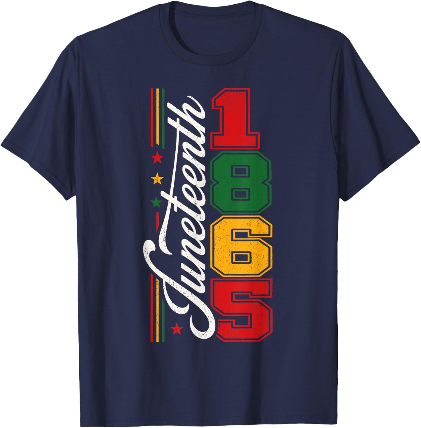 Juneteenth 1865 Black History African Culture Pride T-Shirt - T-Shirt | Navy