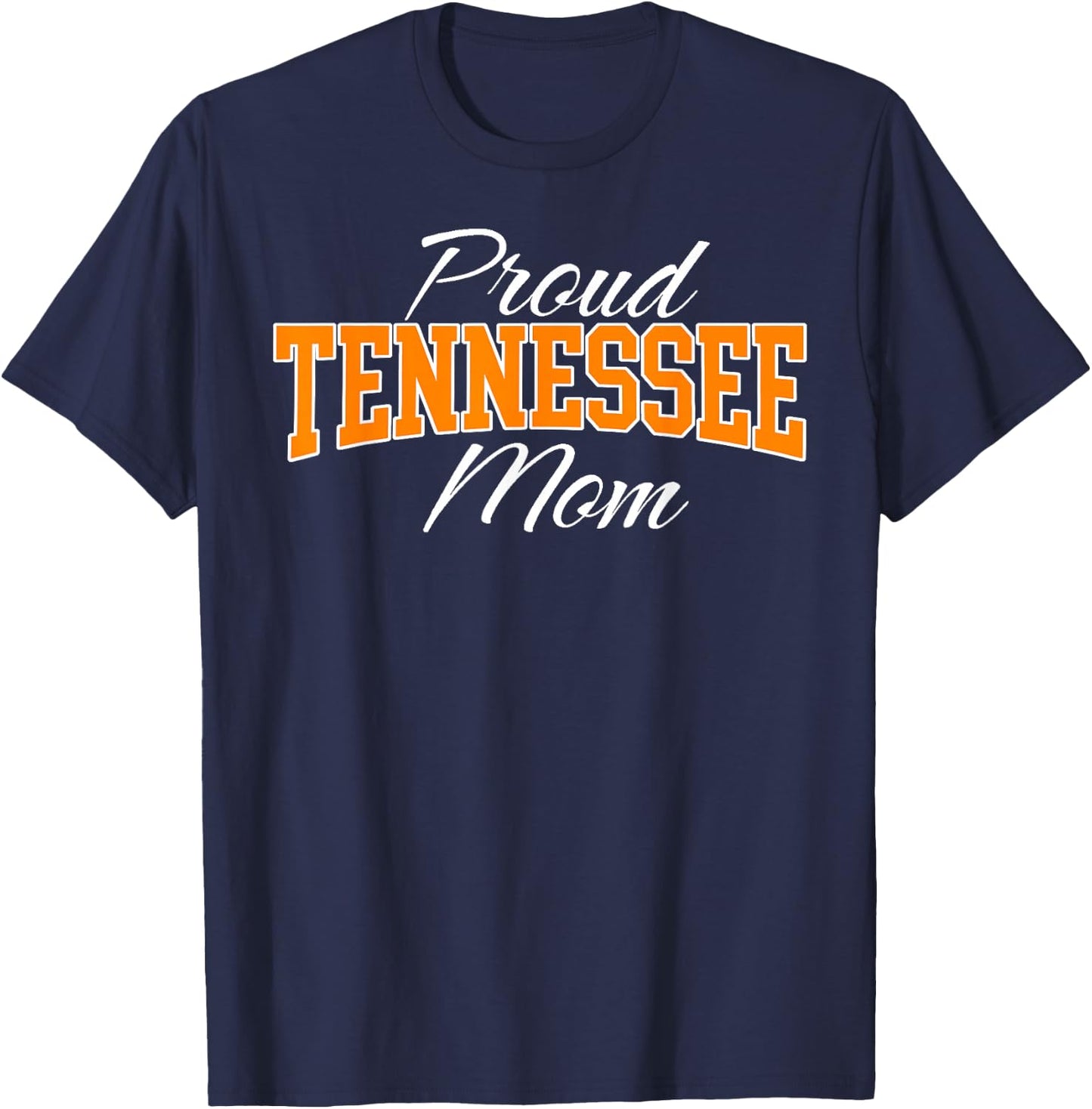Tennessee Mom | Classic TN Orange Vintage Varsity T-Shirt - T-Shirt | Navy
