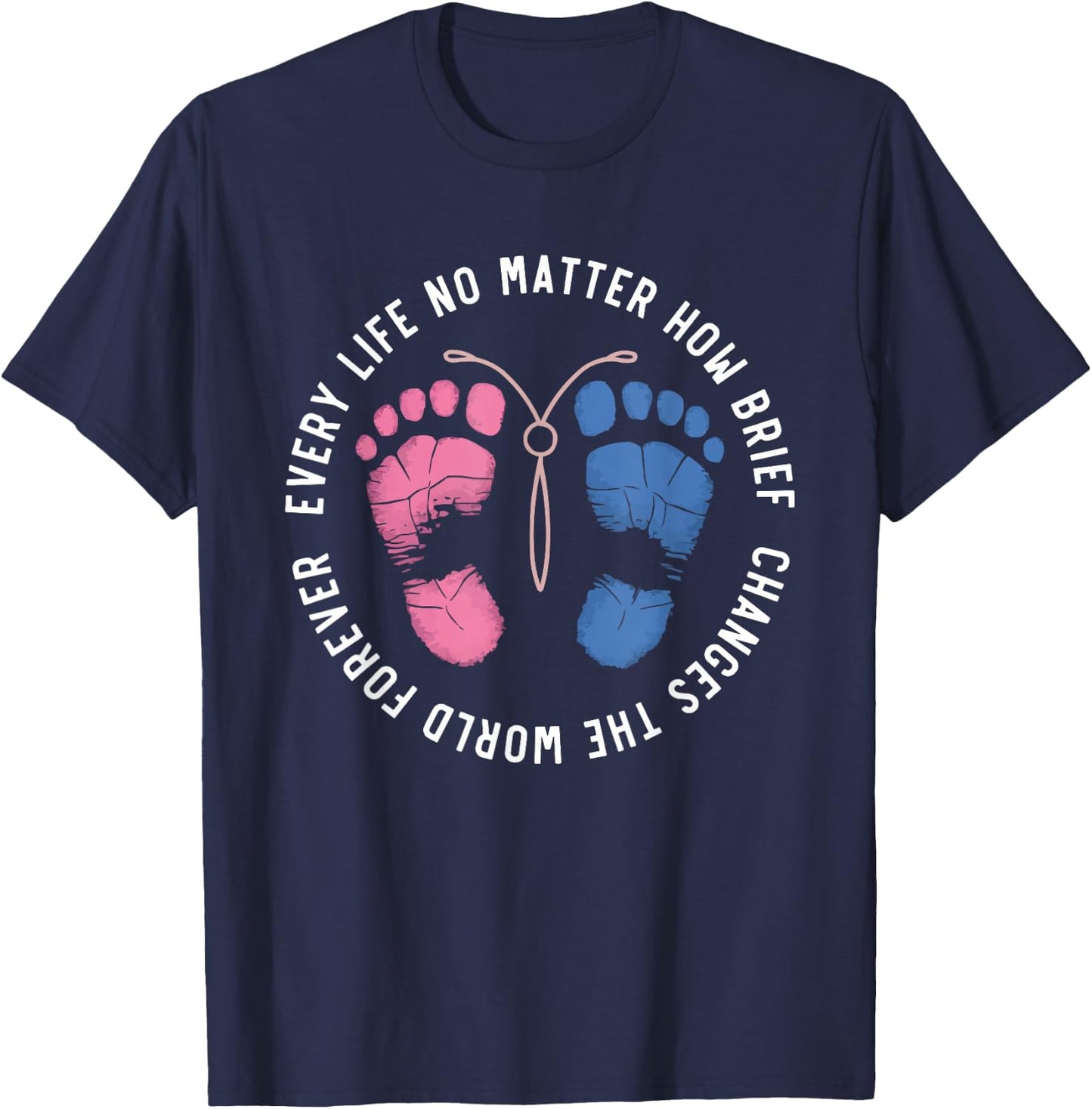 Pregnancy And Infant Loss Awareness Miscarriage T-Shirt - T-Shirt | Navy