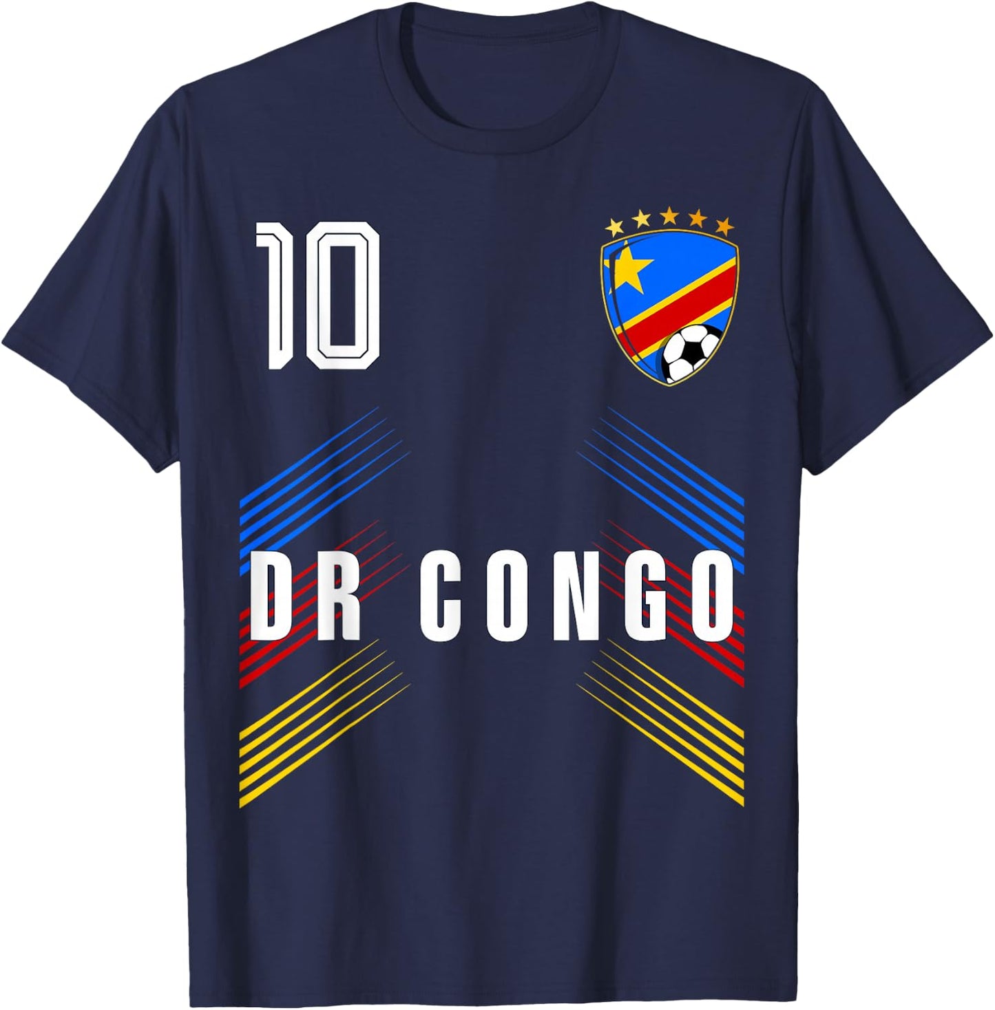 DR Congo Flag Congolese Pride Lovers T-Shirt - T-Shirt | Navy