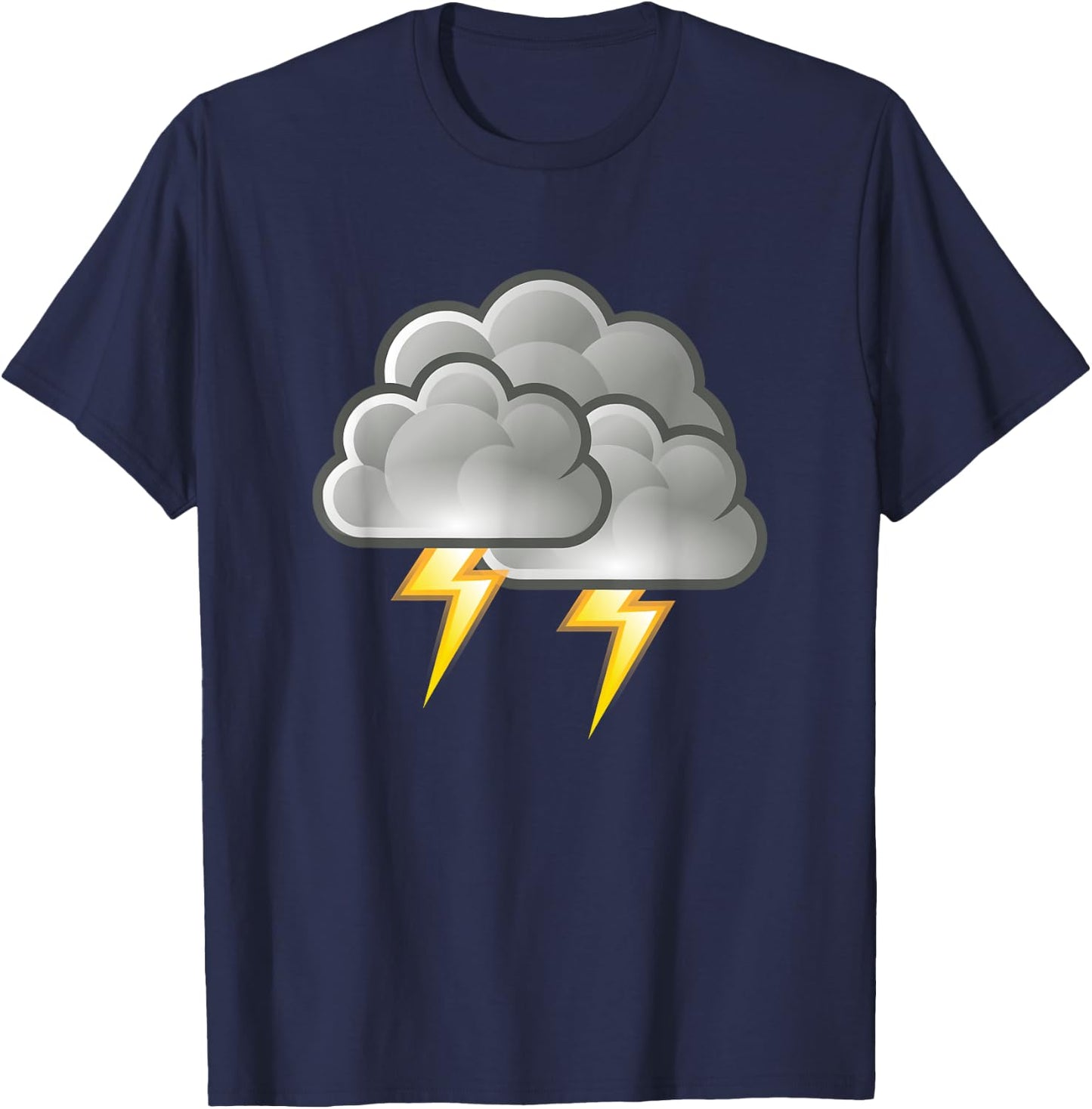 Clouds With Lightning Halloween Costume Funny Halloween T-Shirt - T-Shirt | Navy