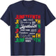 Breaking Every Chain Since 1865 Women Men Juneteenth Freedom T-Shirt - T-Shirt | Navy