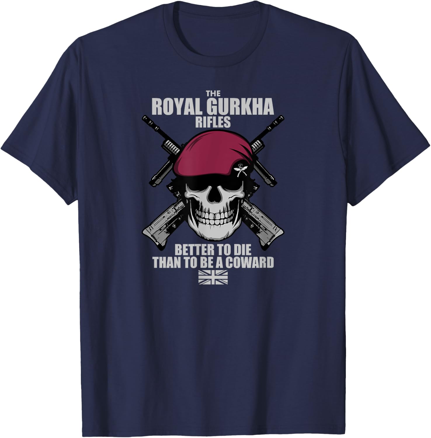 Royal Gurkha Rifles Airborne T-Shirt - T-Shirt | Navy