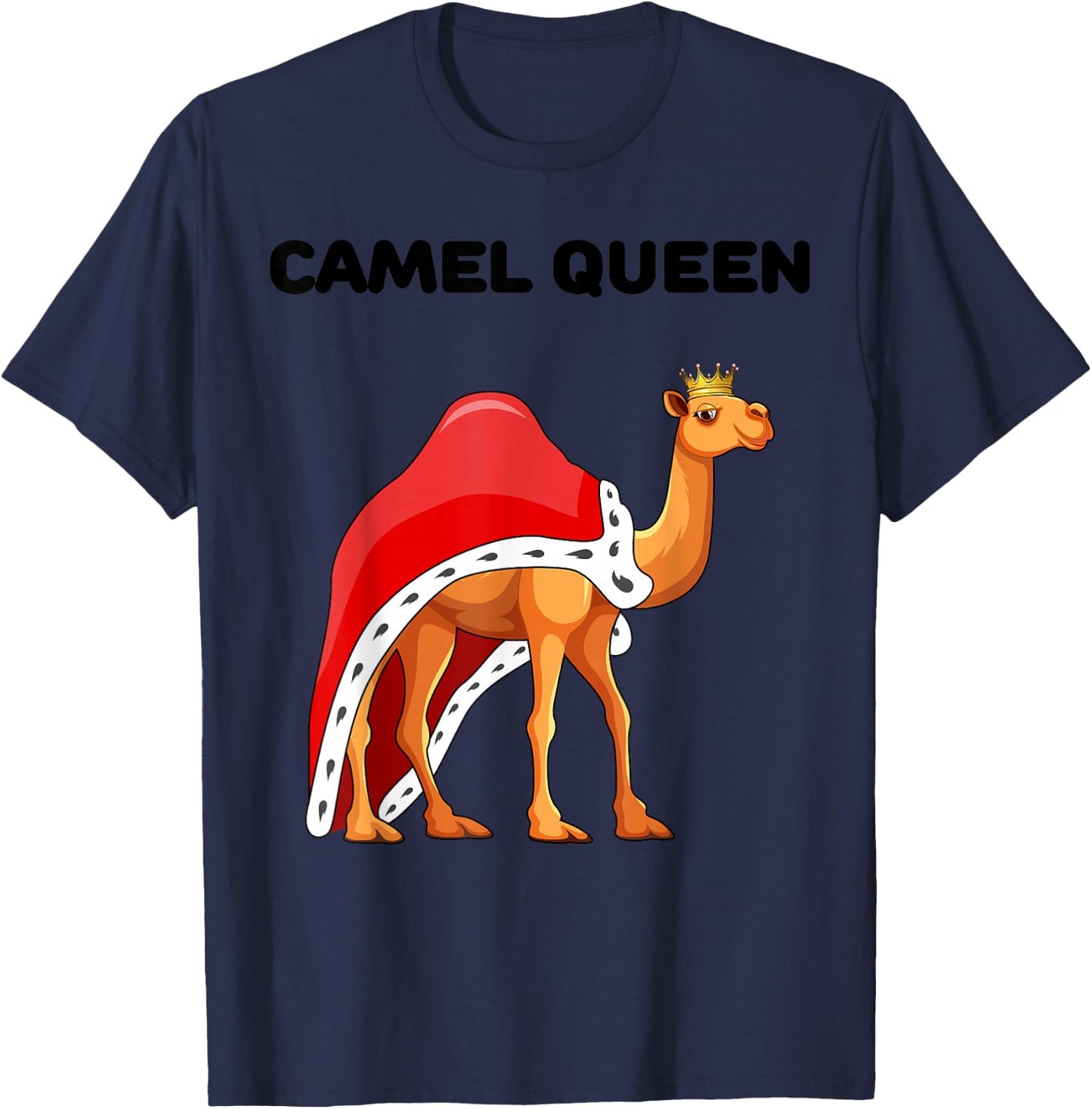 Camel Queen | Girls Camel Lover Design | Camel T-Shirt - T-Shirt | Navy