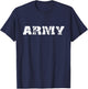 US Army, Army Veteran, Distressed Font T-Shirt - T-Shirt | Navy