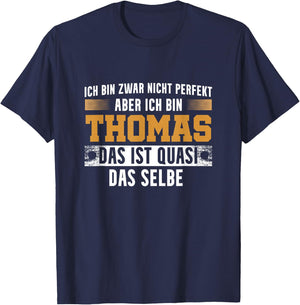 Name Thomas I am Thomas , black T-Shirt - T-Shirt | Navy