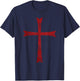Knights Templar Cross, Crusader (Soldier of Christ) T-Shirt - T-Shirt | Navy