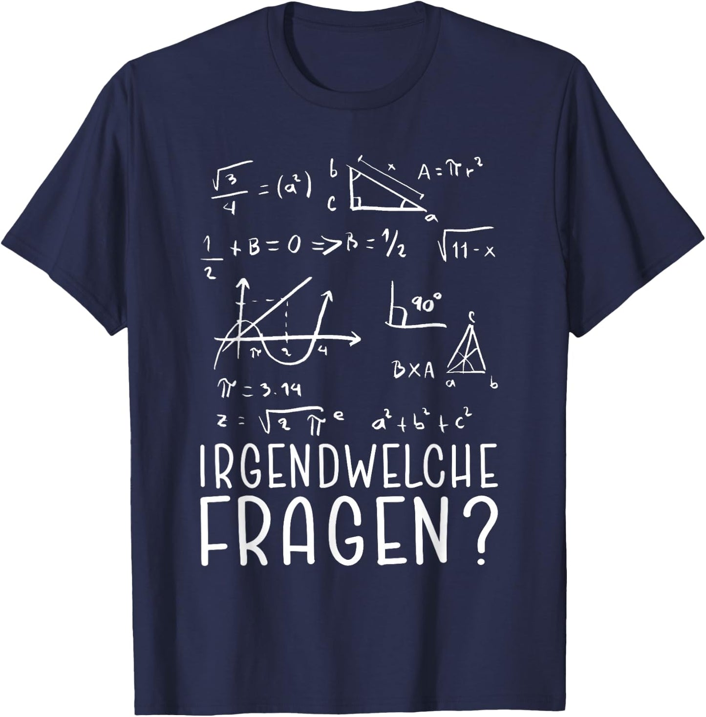 Funny Math Teacher Geometry Formula Math Teacher Saying , black T-Shirt - T-Shirt | Navy