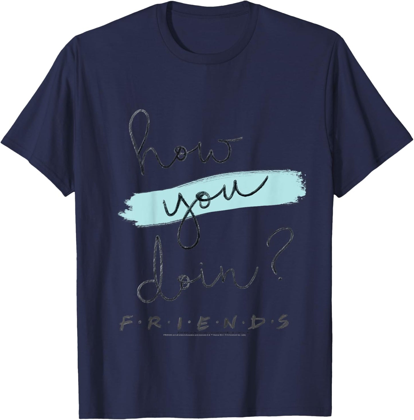 Kids Friends How You Doin Handwriting Camiseta , Black, 2 T-Shirt - T-Shirt | Navy