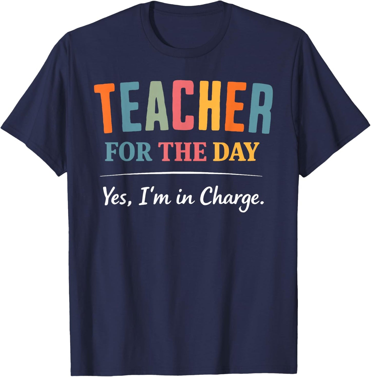 Teacher for A Day Elementary School Student Retro Kids Girls T-Shirt - T-Shirt | Navy