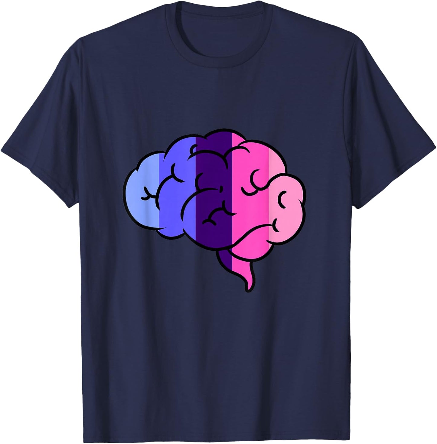 Omnisexual Brain Omnisexual Pride T-Shirt - T-Shirt | Navy