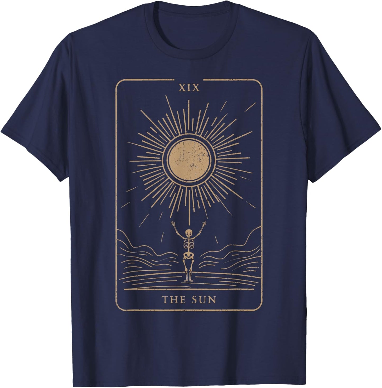 Spiritual Tarot Card Mystical Edgy Esoteric Streetwear , black T-Shirt - T-Shirt | Navy