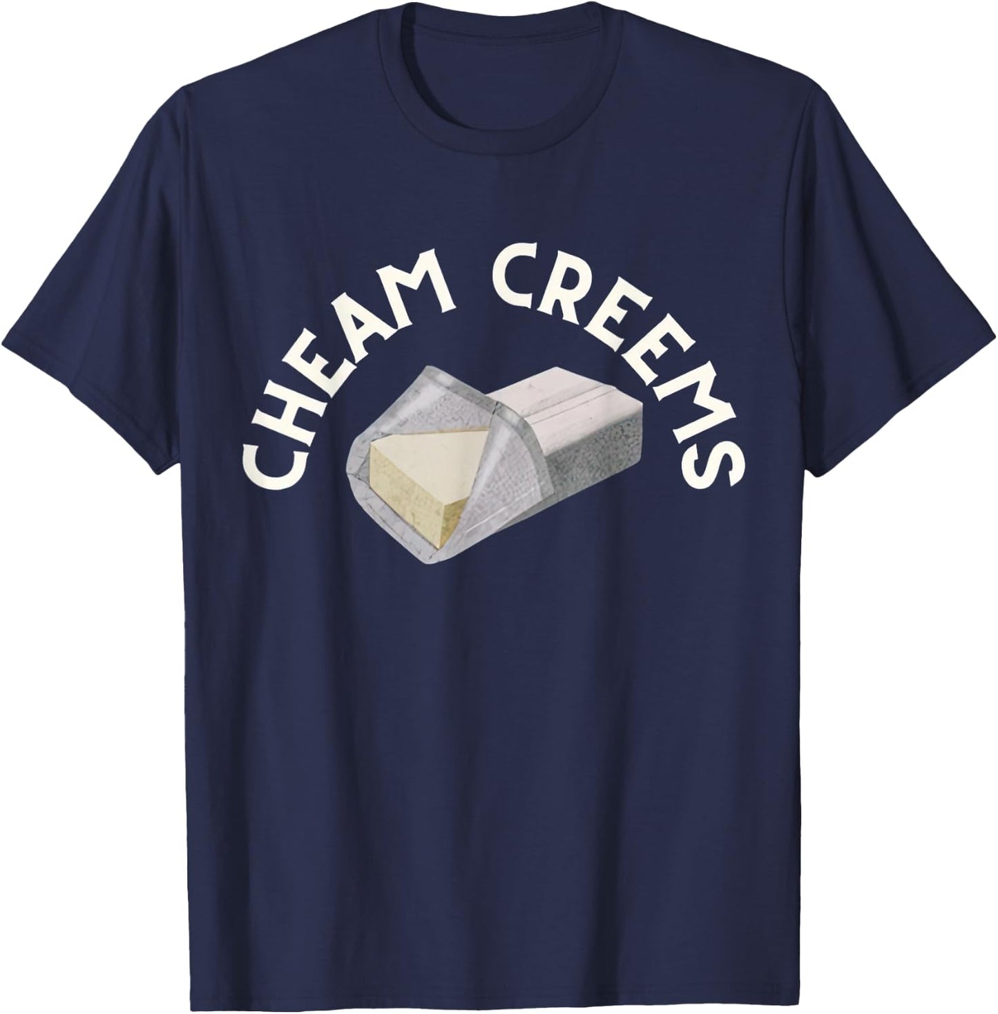 Cheam Creems Funny Vintage T-Shirt - T-Shirt | Navy