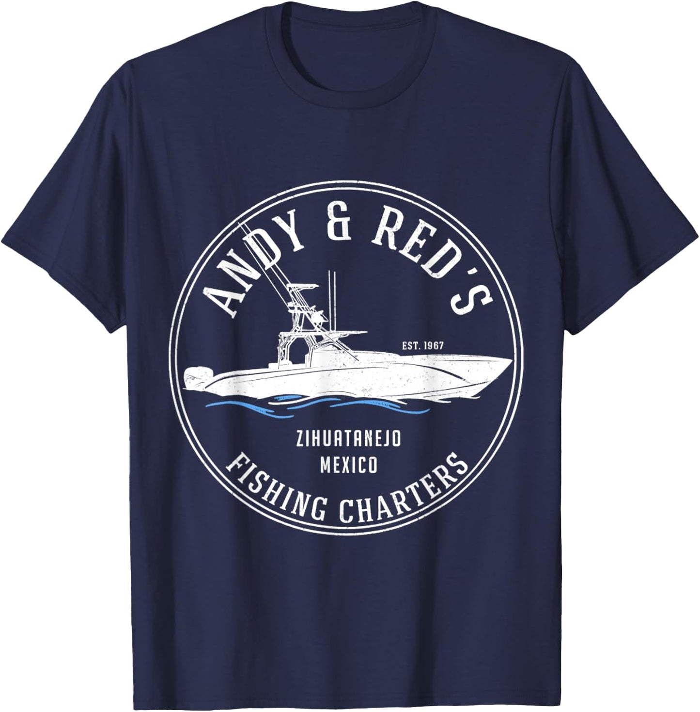 Vintage Andy & Red's Fishing Charters T-Shirt - T-Shirt | Navy