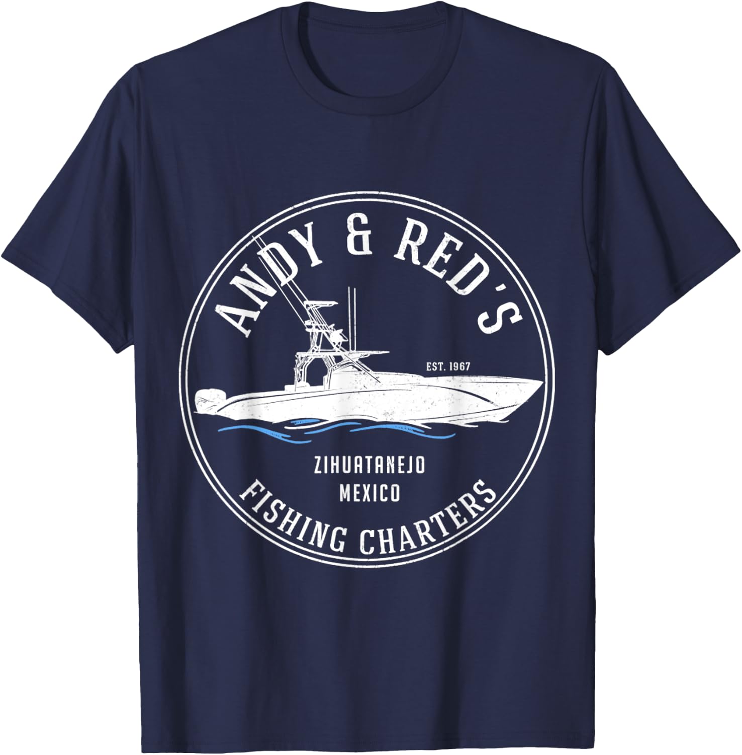 Vintage Andy & Red's Fishing Charters T-Shirt - T-Shirt | Navy