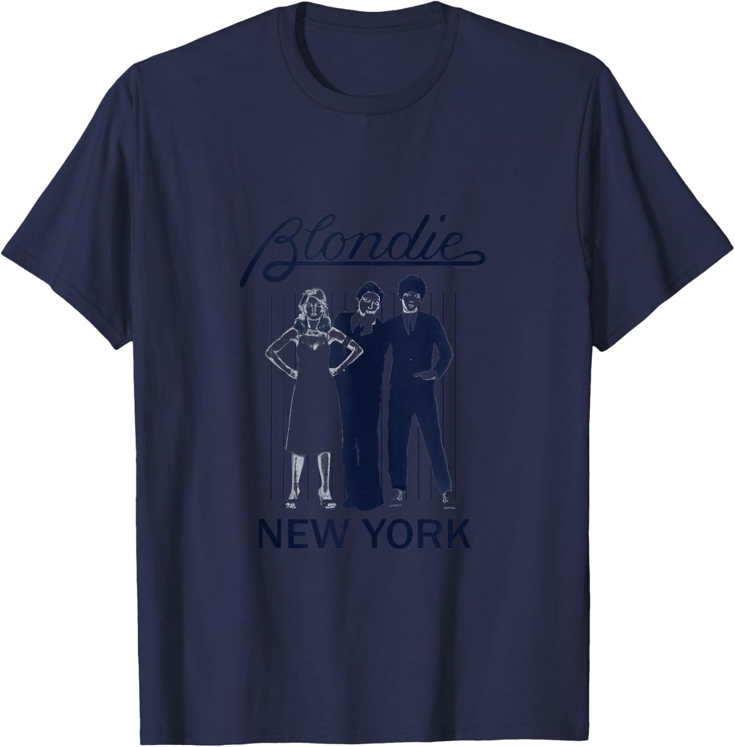 Blondie Parallel Lines Album Art New York Vintage Band T-Shirt - T-Shirt | Navy