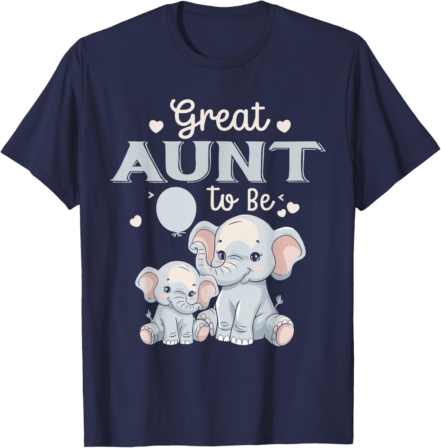 Great AUNT To Be Elephant Great AUNT T-Shirt - T-Shirt | Navy