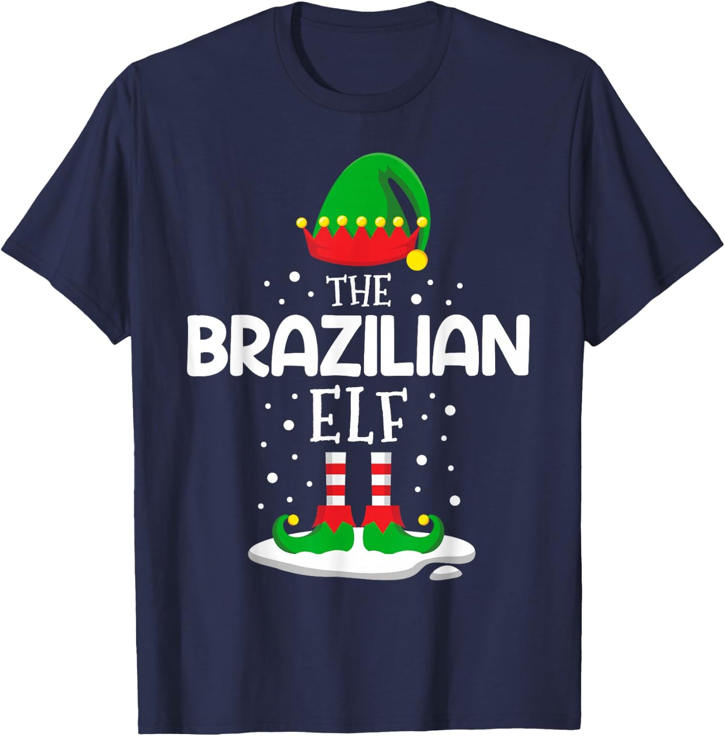 The Brazilian Elf Christmas Family Matching Outfit Xmas T-Shirt - T-Shirt | Navy