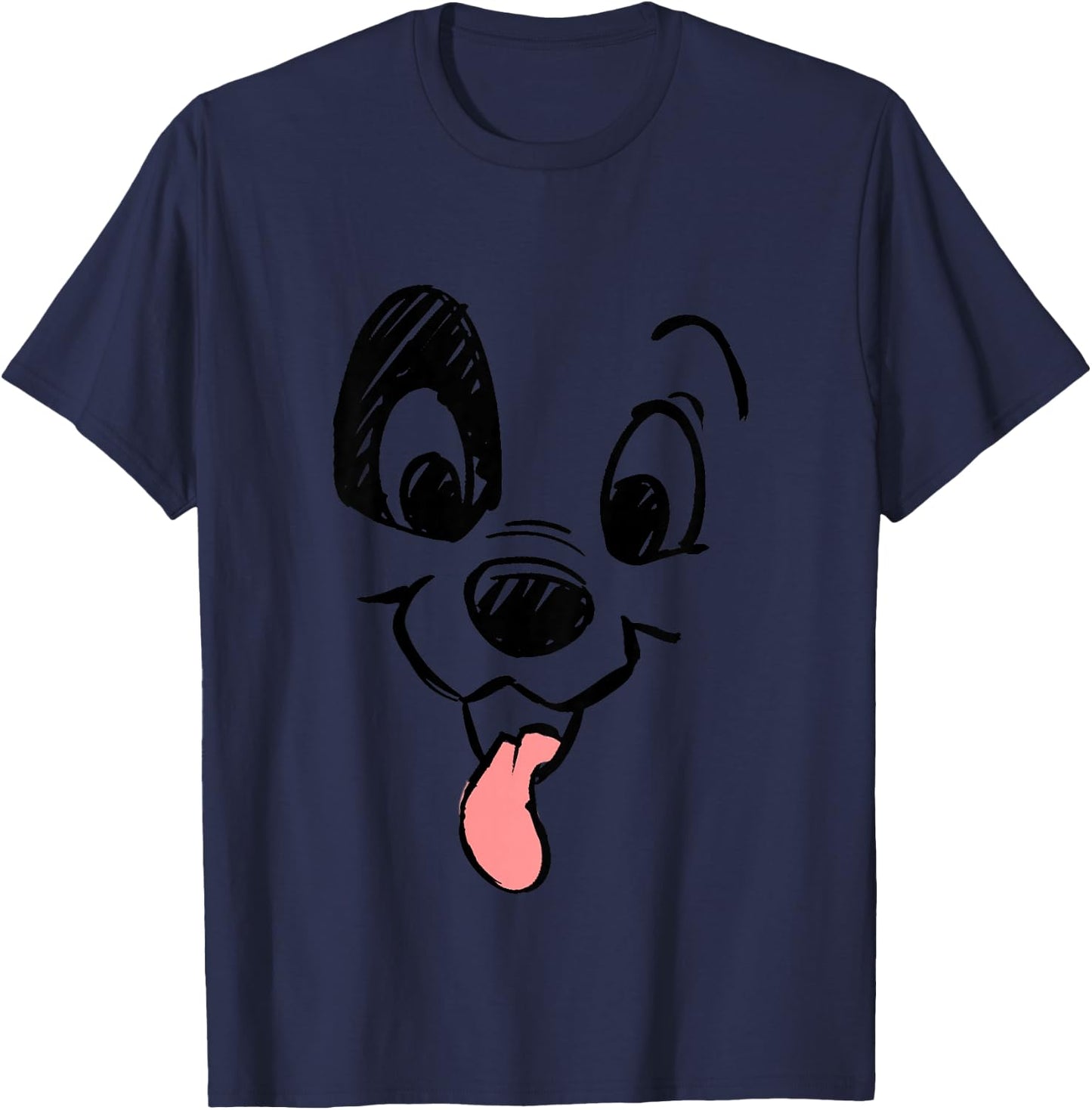 Kids Disney 101 Dalmatians Toddler Dalmatian Big Face Youth T-Shirt - T-Shirt | Navy