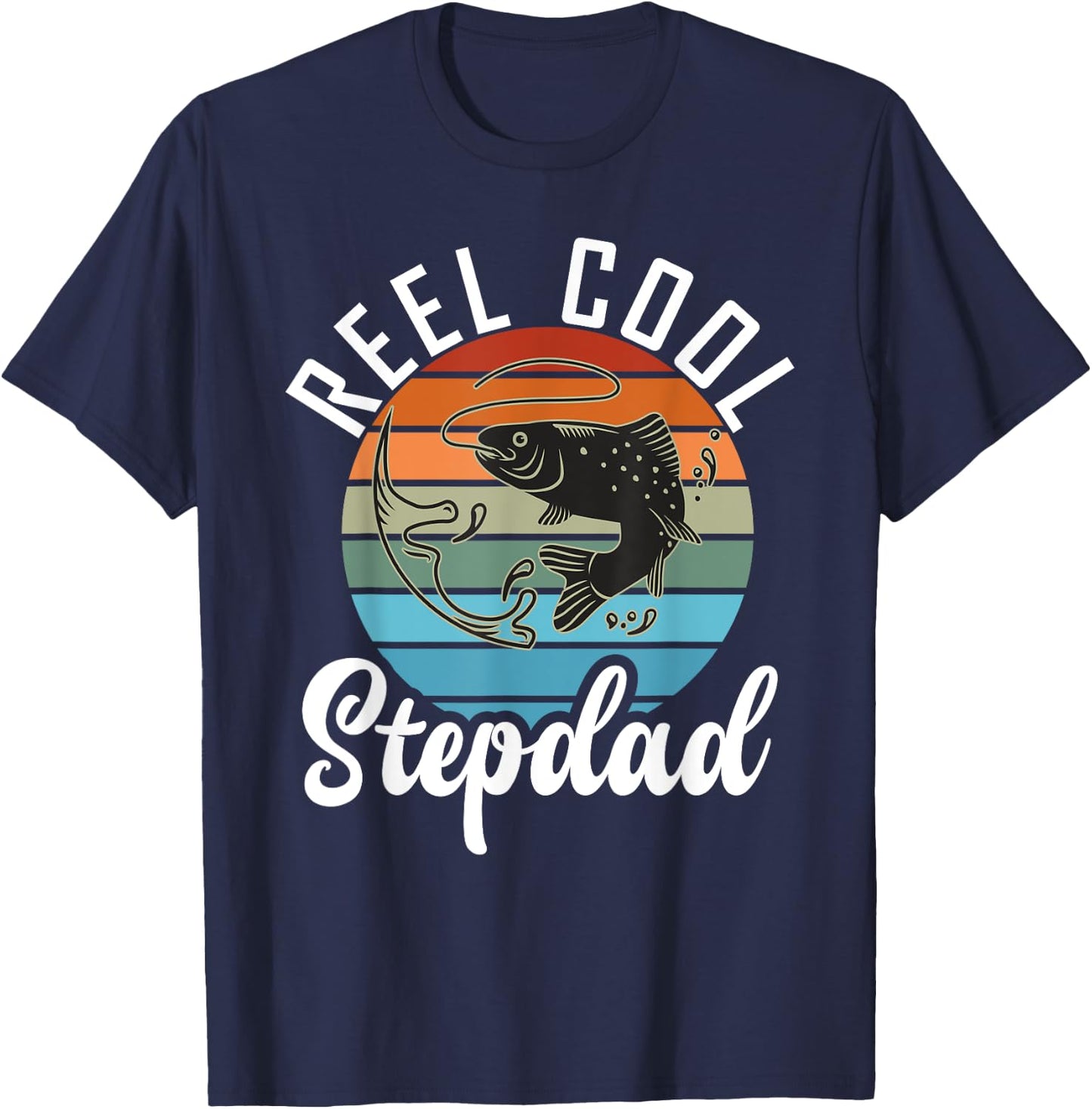Reel cool Stepdad Fishing Stepfather T-Shirt - T-Shirt | Navy