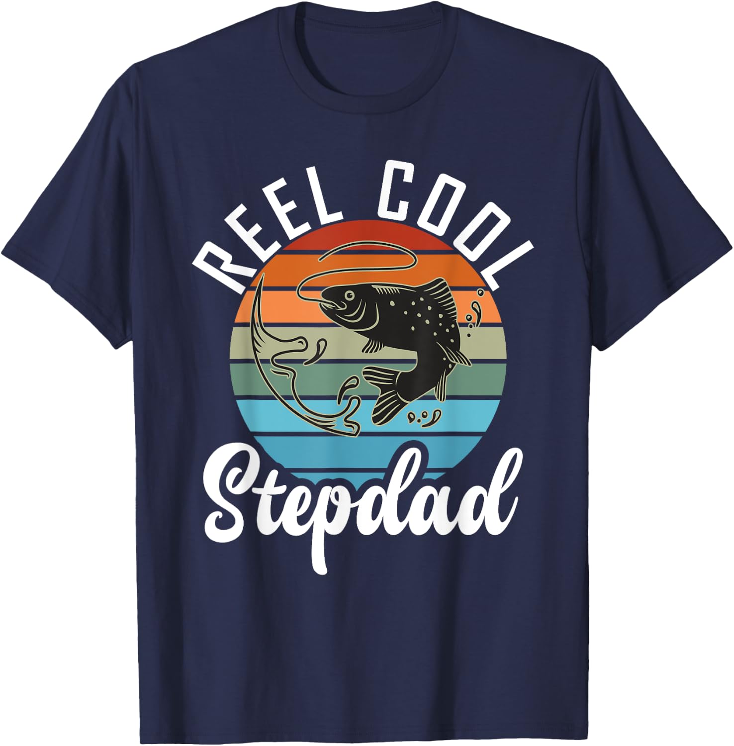 Reel cool Stepdad Fishing Stepfather T-Shirt - T-Shirt | Navy