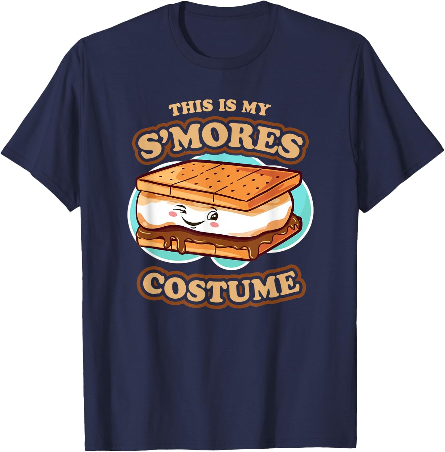 This Is My Smores Costume Funny Halloween Party Graphic T-Shirt - T-Shirt | Navy