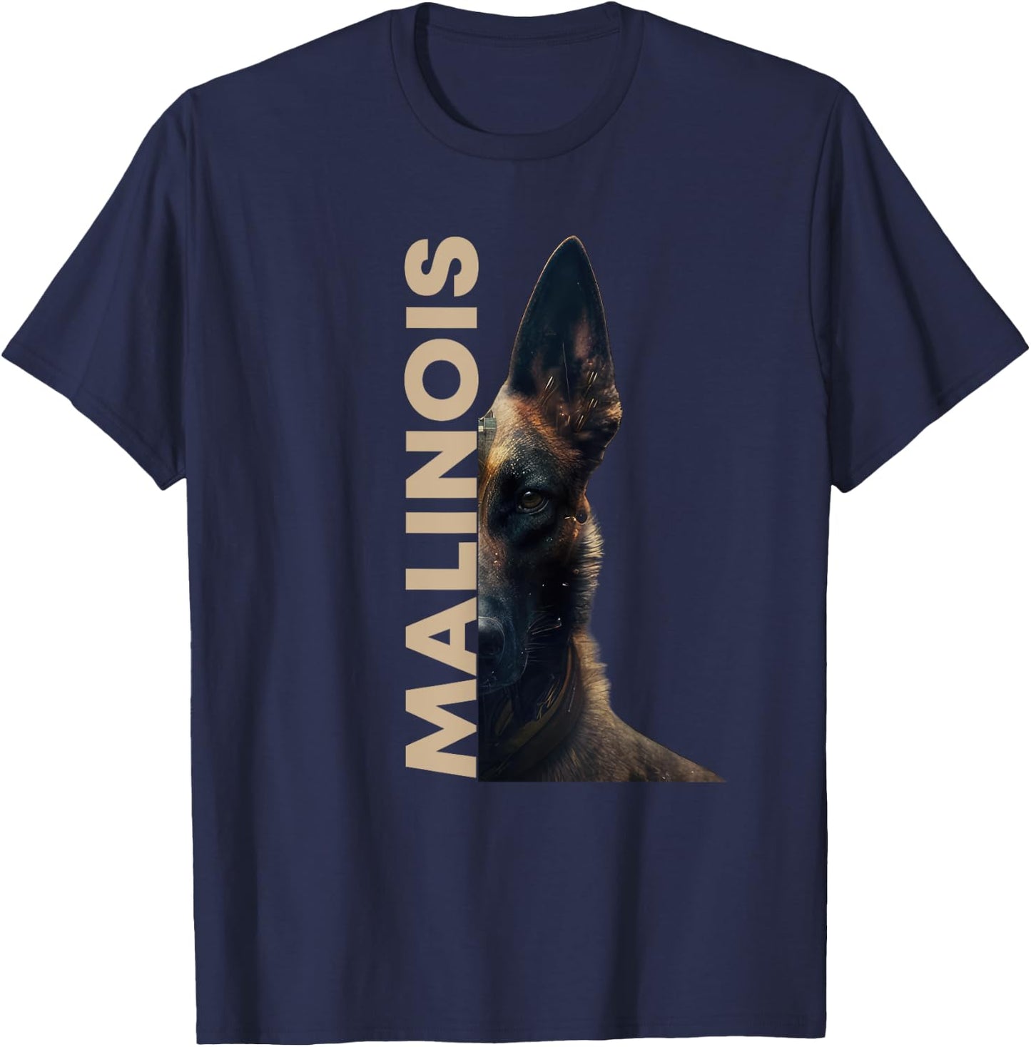 Malinois Belgian Shepherd Dog Masters Lady , black T-Shirt - T-Shirt | Navy