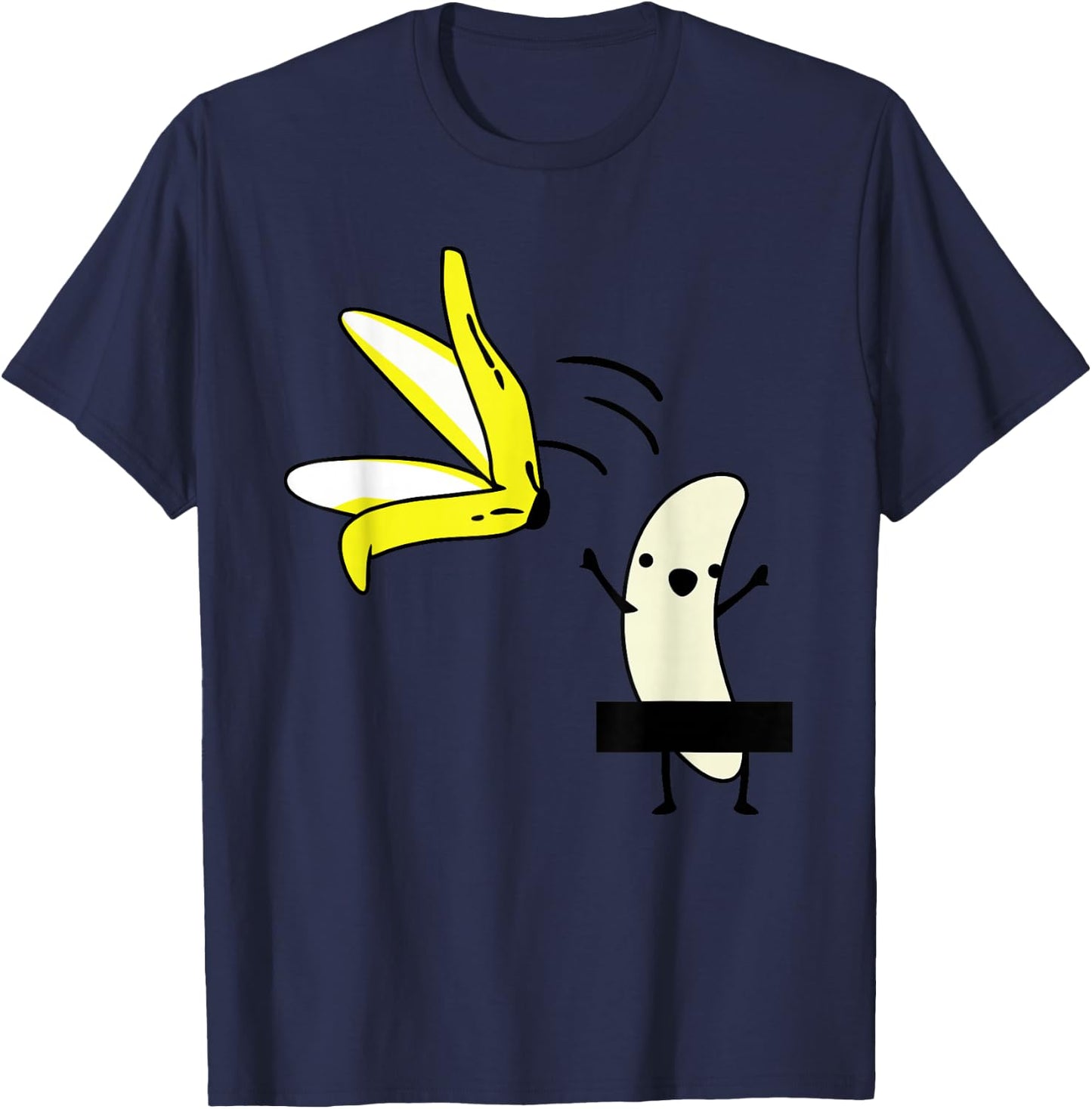 Nude banana | Funny goofy T-Shirt - T-Shirt | Navy