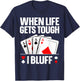 Poker Design Women Card Player Gambling Casino Lover T-Shirt - T-Shirt | Navy