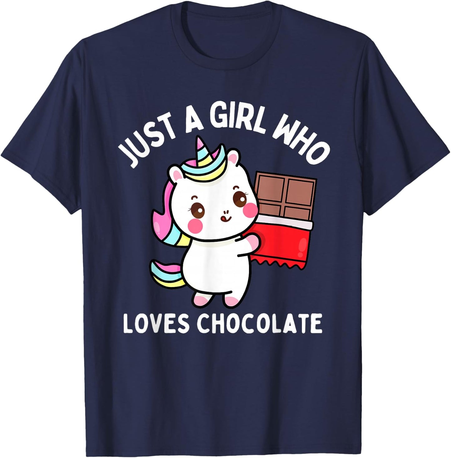 Just A Girl Who Loves Chocolate Bars Kids Toddler Baby 5T 4T T-Shirt - T-Shirt | Navy