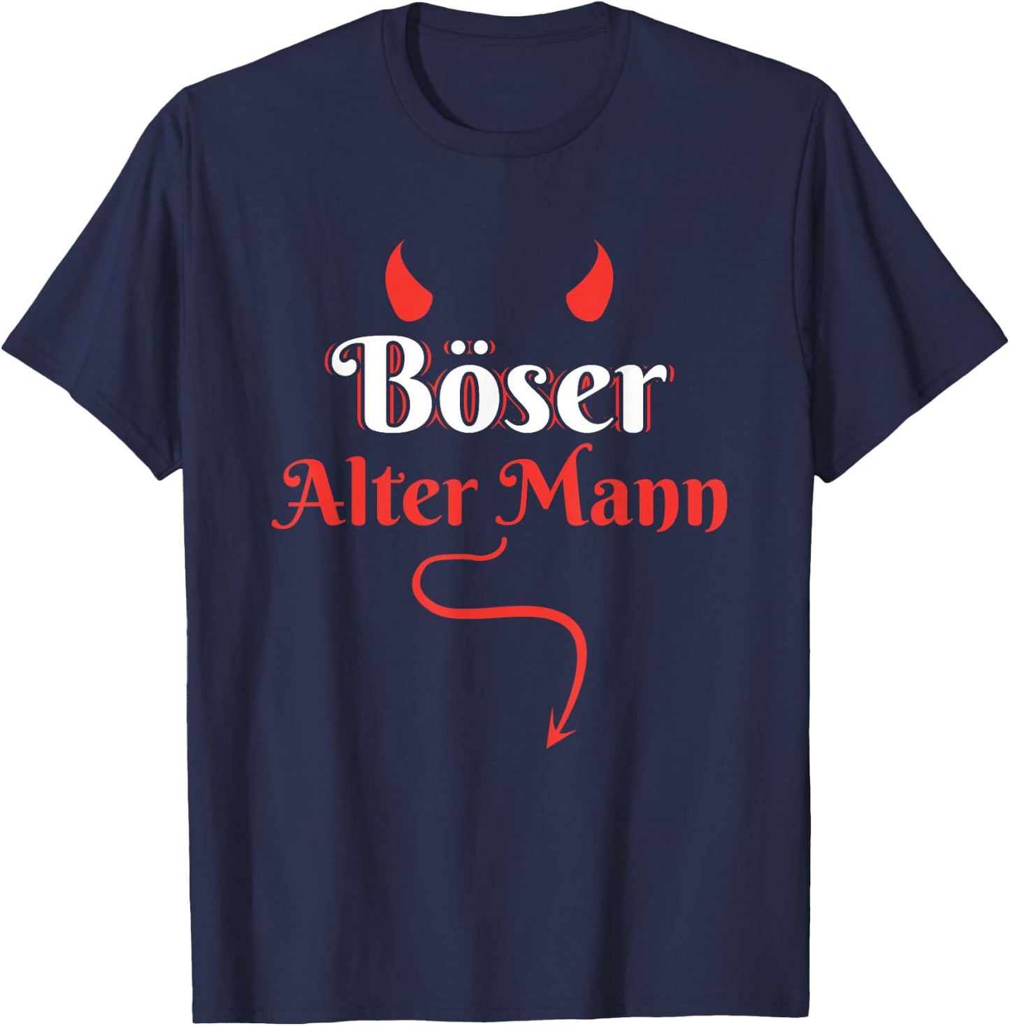 Opa Großvater Sarkasmus Biker Rocker Böser Alter Mann T-Shirt - T-Shirt | Navy