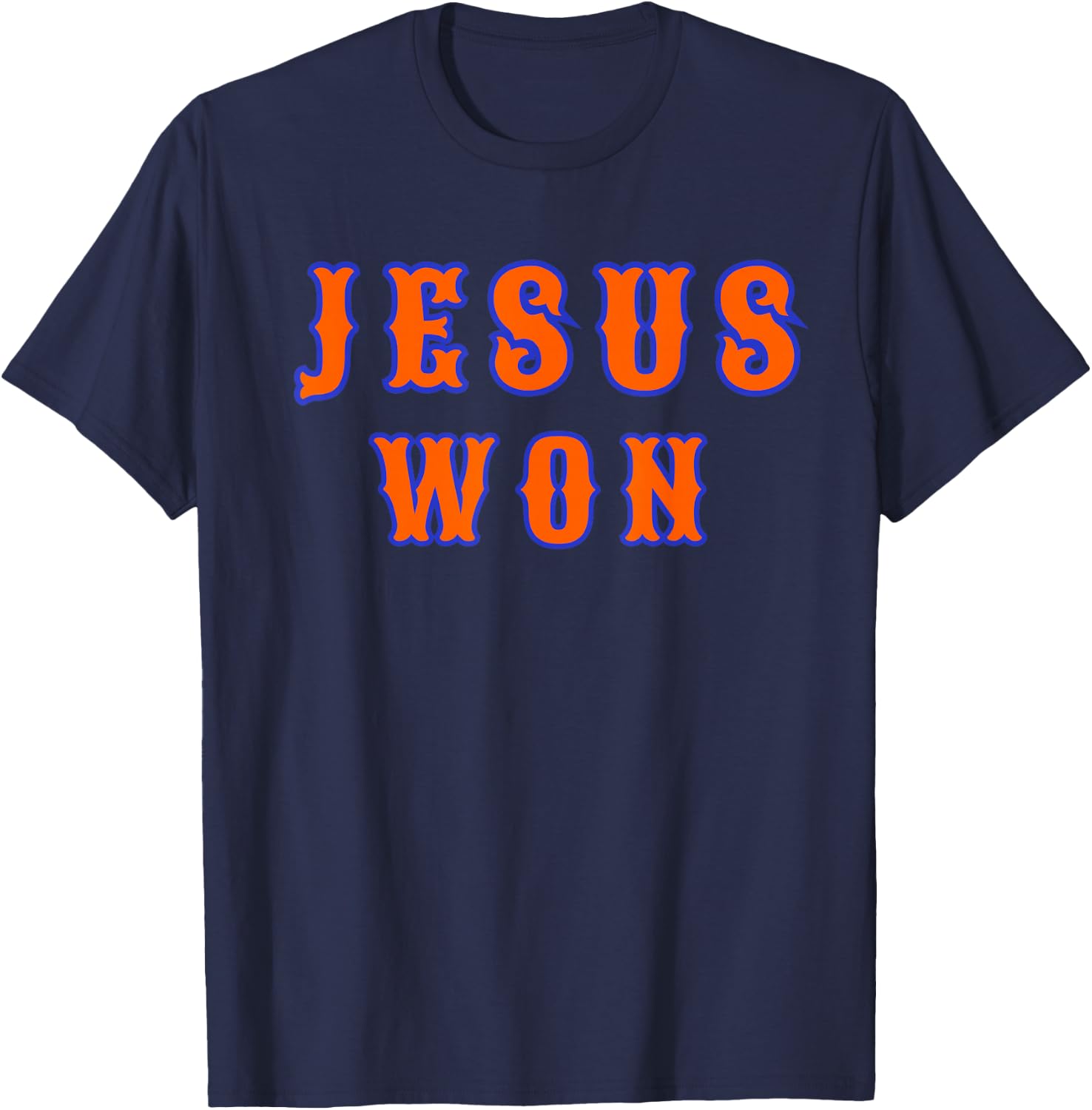 New York Jesus Won T-Shirt - T-Shirt | Navy