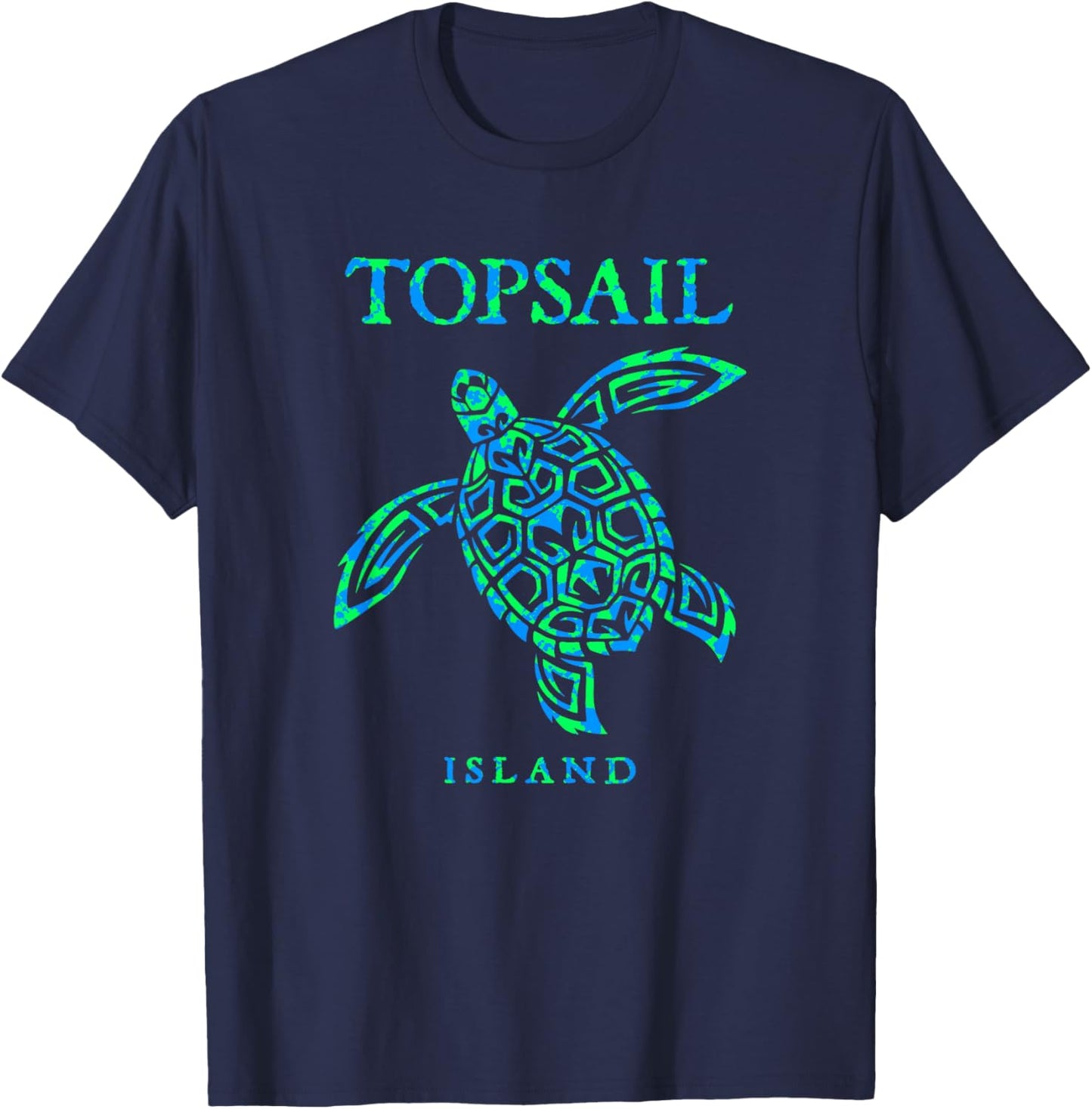 Topsail Island North Carolina Sea Turtle Vacation Souvenir T-Shirt - T-Shirt | Navy